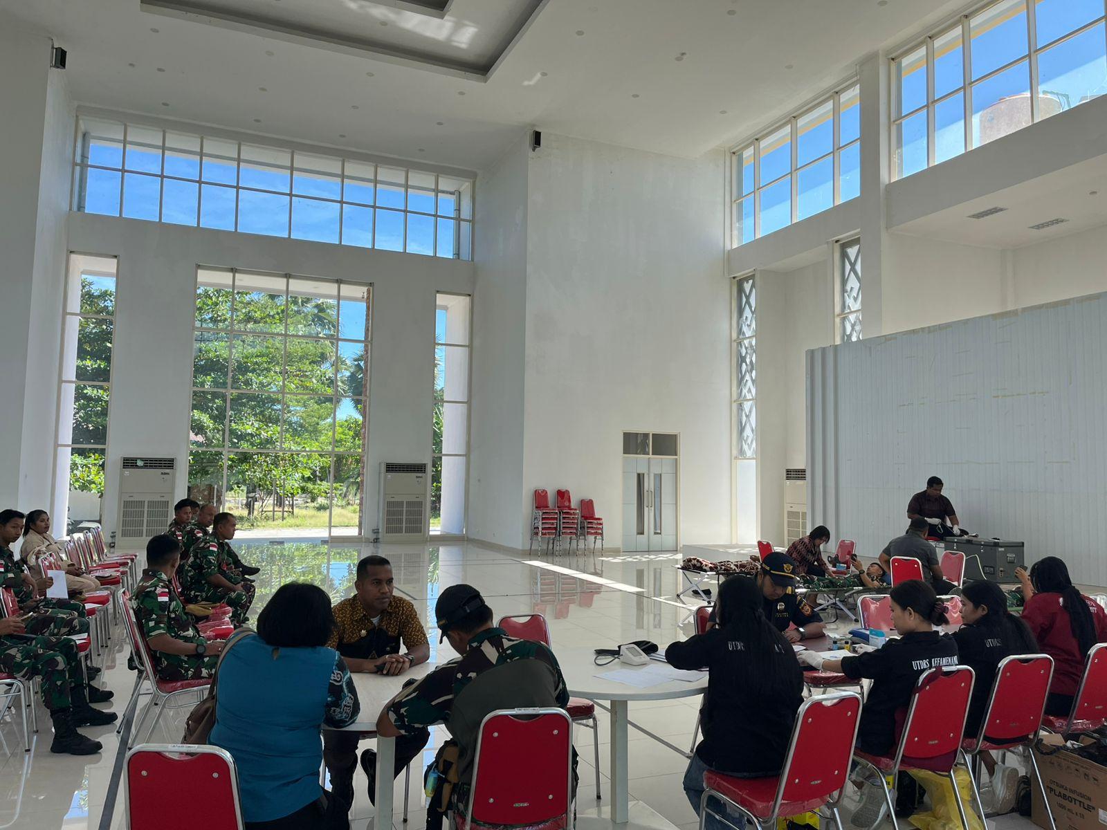 PLBN Wini Wujudkan Peduli Kemanusiaan dengan Gelar Donor Darah