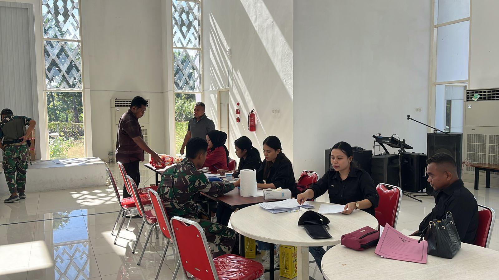 PLBN Wini Wujudkan Peduli Kemanusiaan dengan Gelar Donor Darah