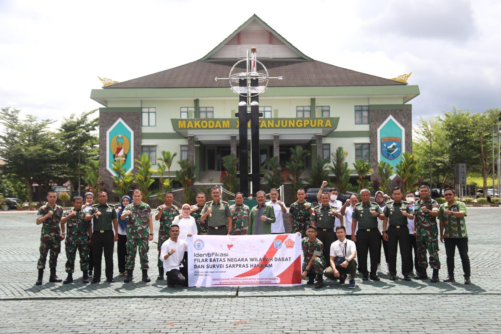 BNPP RI dan TNI Terjunkan Tim Gabungan Survei Patok Batas Negara dan Sarpras Hankam Daerah Pertahanan Kodam XII/TPR