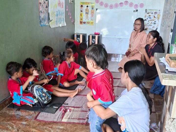 DWP PLBN Motamasin Gelar Pengabdian Sosial untuk Anak PAUD Perkuat Pendidikan Karakter di Perbatasan