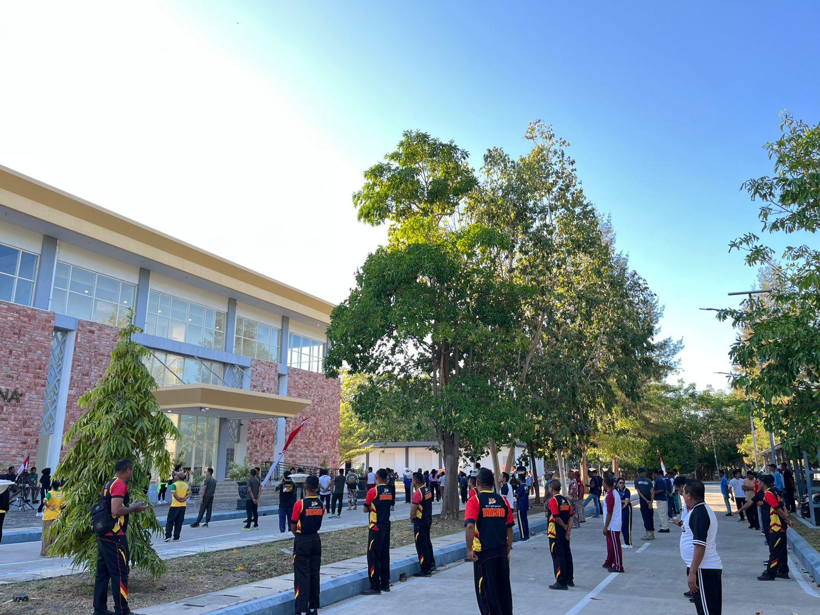 PLBN Wini Gelar Zumba Pagi Bersama dalam Rangka HUT ke- 80 RI 