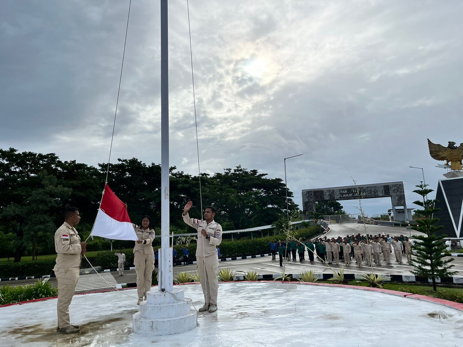 Peringati Hari Lahir Pancasila, PLBN Motamasin Gelar Upacara dengan Penuh Khidmat