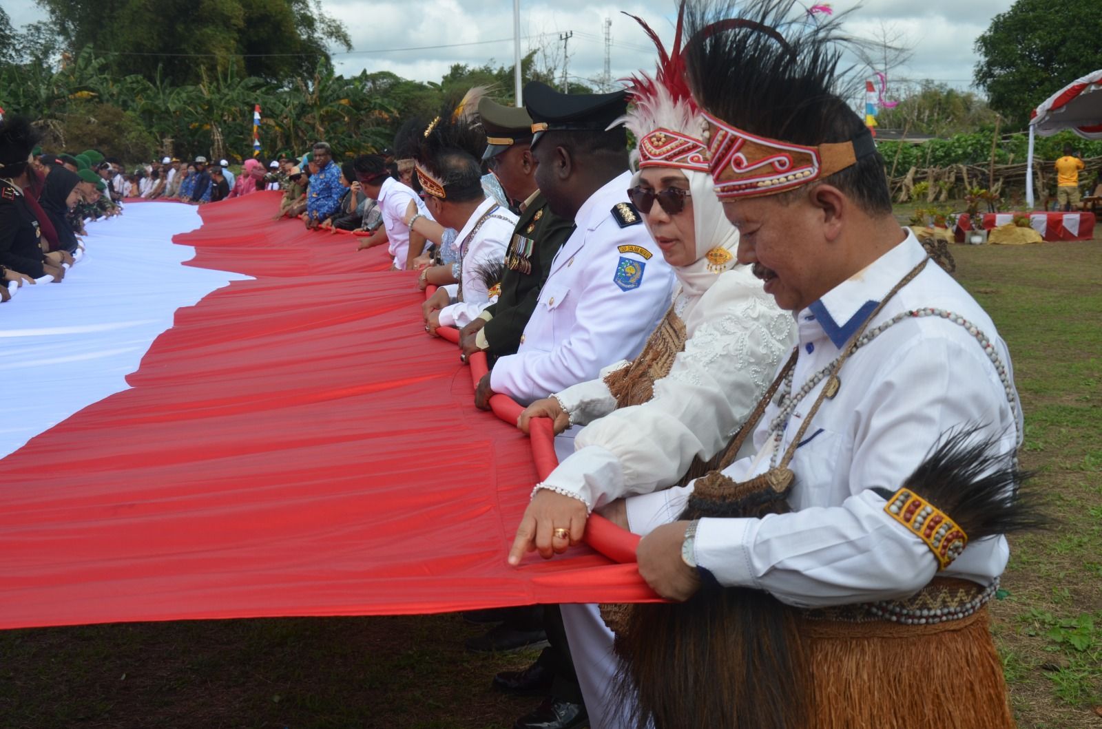 PLBN Sota Rayakan HUT ke-79 RI dengan Kirab Bendera dan Pesan Nasionalisme dari Kepala BPSDM Kemendagri