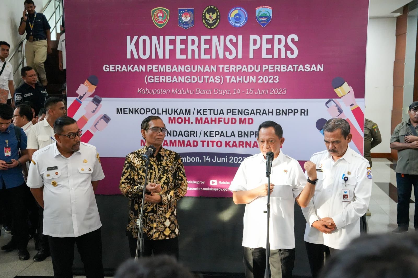 Gerbangdutas 2023 Dimulai, Menteri Tito Minta BNPP Kawal Alokasi Dana ke Perbatasan di MBD Tepat Sasaran