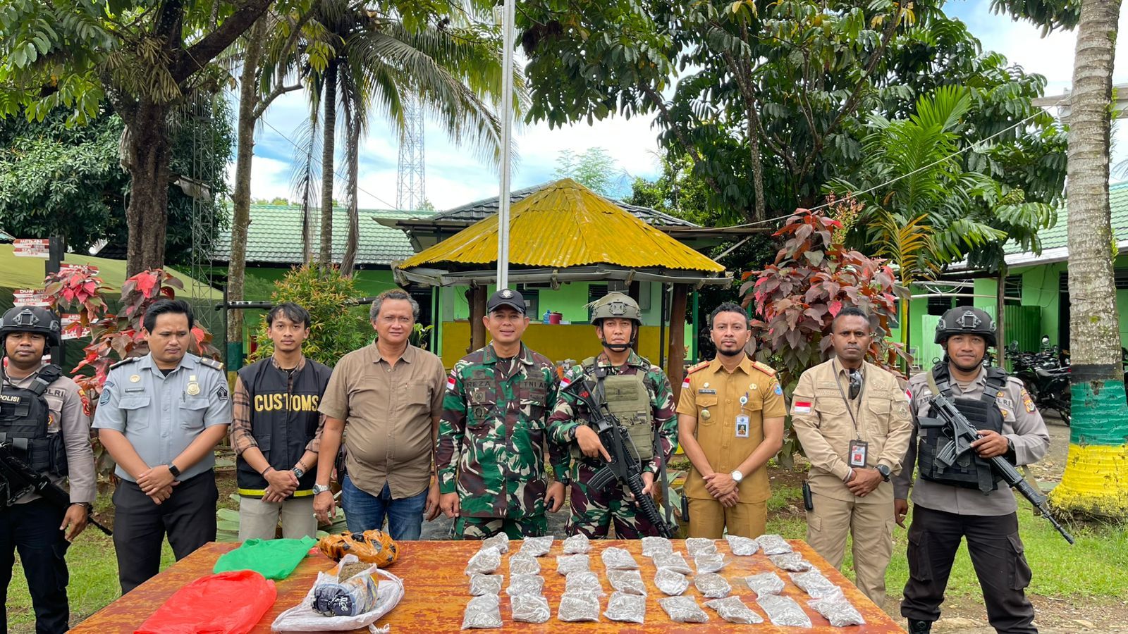 Patroli Gabungan PLBN Skouw Gagalkan Penyelundupan Ganja di Jalur Perbatasan RI-PNG