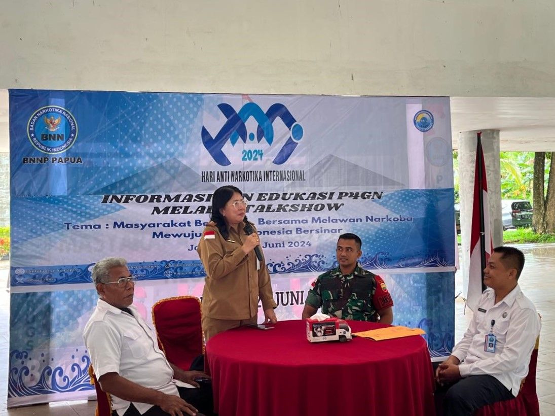 Semarakkan HANI 2024, PLBN Skouw Bersama BNNP Papua Ikut Serta Deklarasi Anti Narkoba di Kawasan Perbatasan