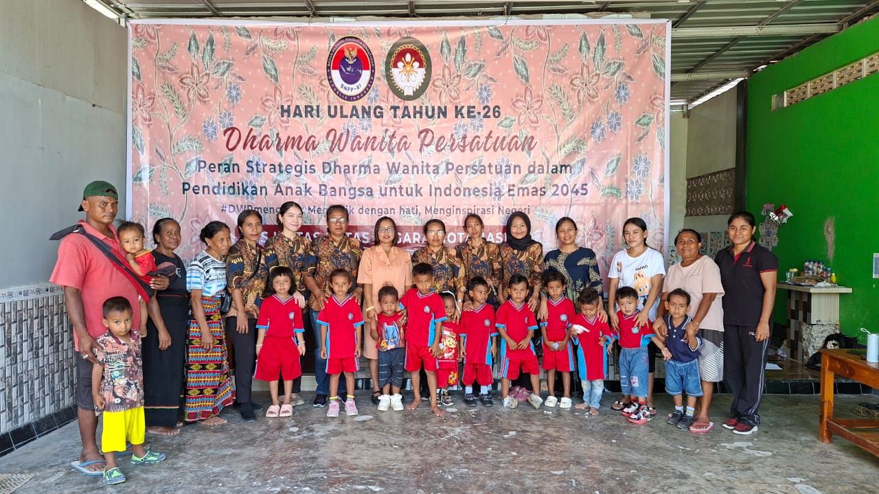 DWP PLBN Motamasin Gelar Pengabdian Sosial untuk Anak PAUD Perkuat Pendidikan Karakter di Perbatasan