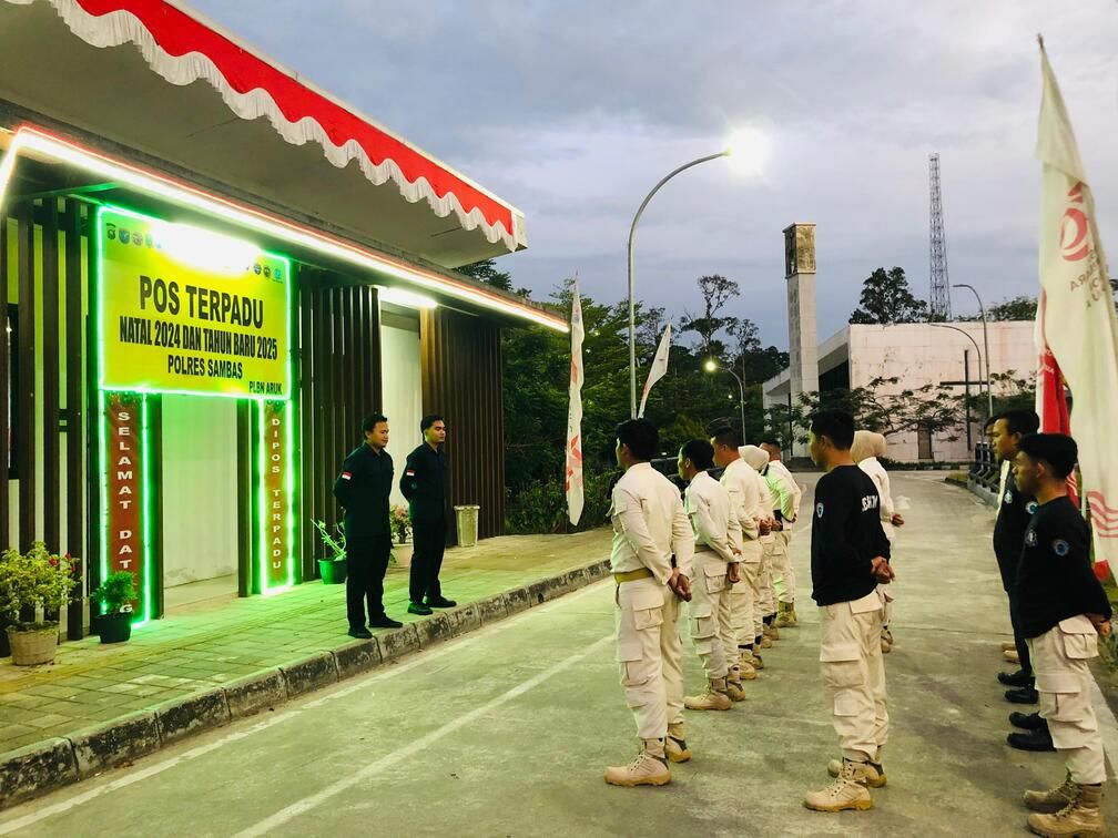 Pastikan Nataru Berjalan Lancar, PLBN Aruk dan Polres Sambas Dirikan Pos Terpadu di Ujung Negeri